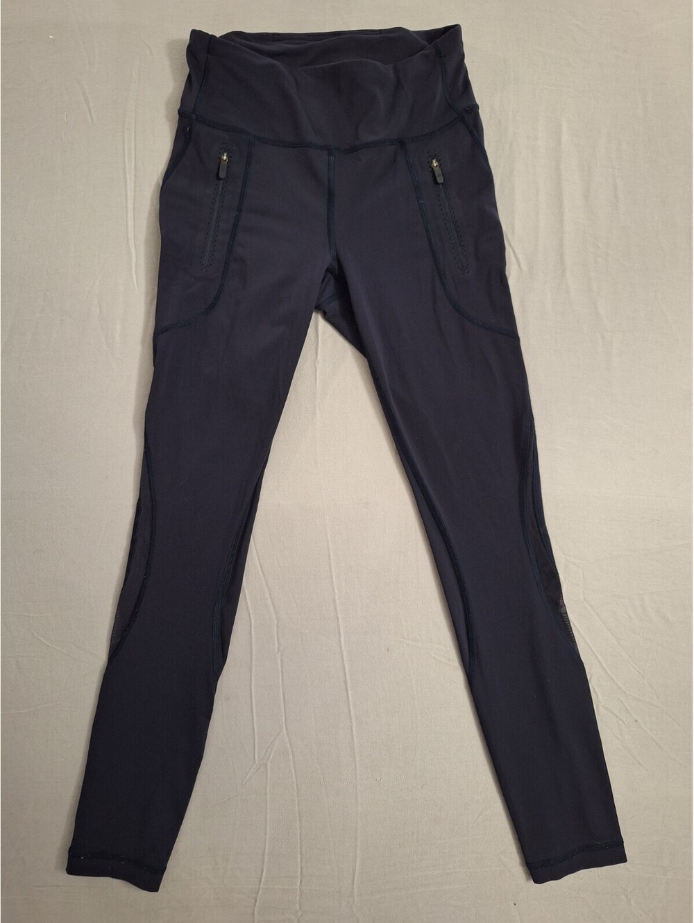 Lululemon Invigorate High-Rise 7/8 Leggings Tight 25"  Navy Size 4 Zip Pockets